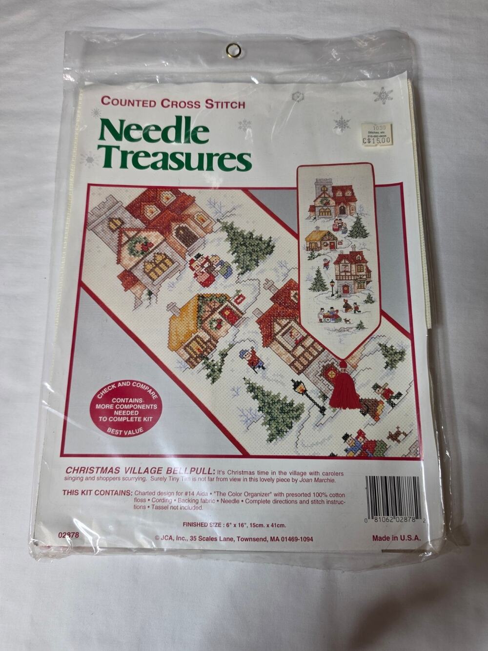 Needle Treasures Christmas Village Bellpull 02878 Counted Cross Stitch Kit NEW